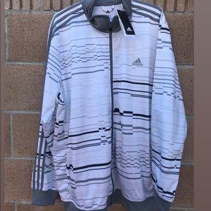 * NWT* ADIDAS WHITE STRIPED JACKET